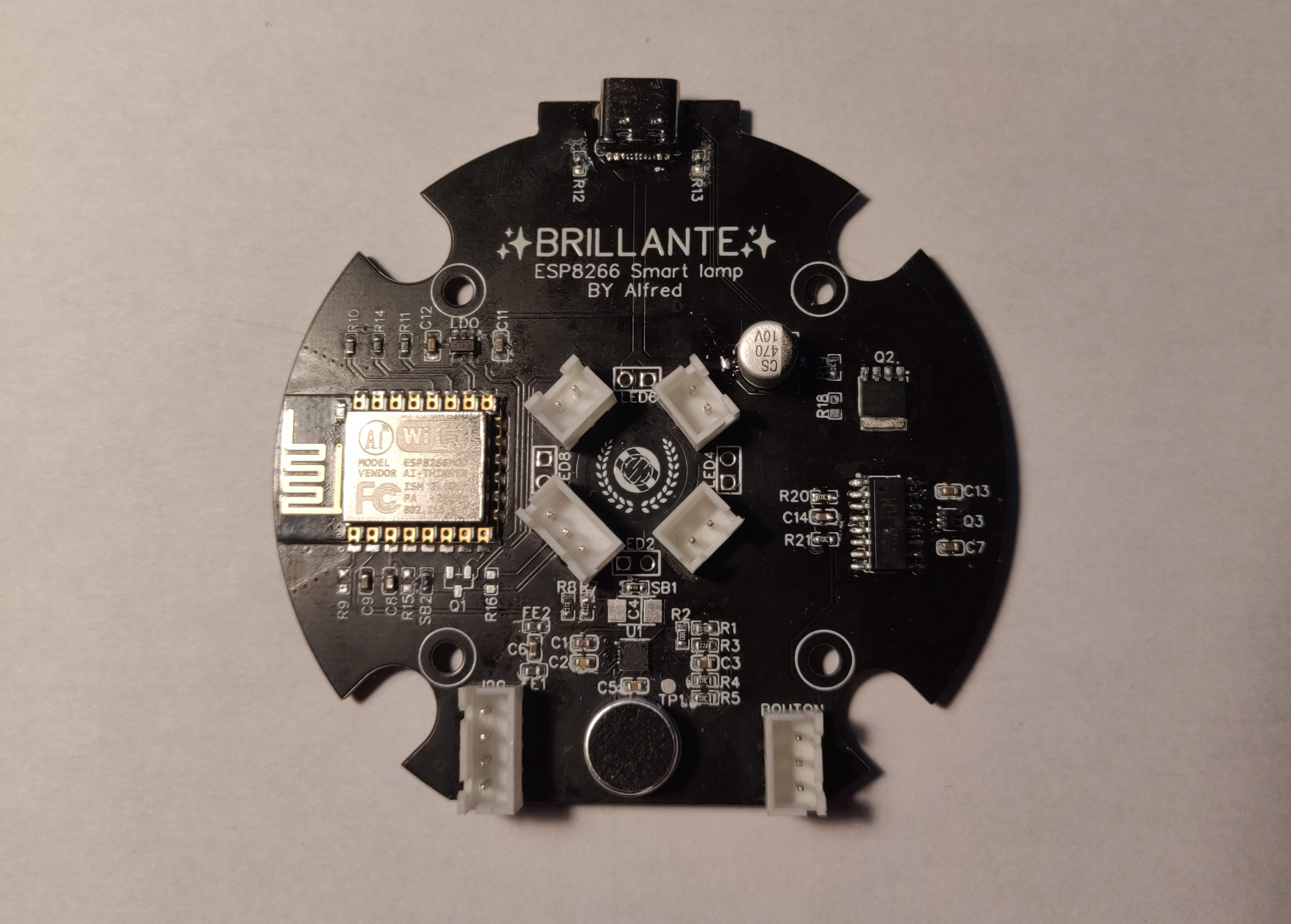 PCB ESP8266 de la lampe connectée